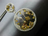 LARGE 12.15CT WHITE & FANCY YELLOW DIAMOND 18KT GOLD 3D GLOBE HANGING EARRINGS