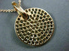 LARGE 1.87CT FANCY COLOR DIAMOND 18KT ROSE & BLACK GOLD 3D PAVE CIRCULAR PENDANT