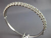 WIDE 5.63CT DIAMOND 18KT WHITE GOLD MULTI FLOWER FILIGREE CUFF BANGLE BRACELET