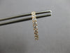 ESTATE .53CT DIAMOND 18KT ROSE GOLD 3D CLASSIC OVAL HUGGIE FUN HANGING EARRINGS