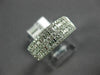 ESTATE WIDE .75CT DIAMOND 14KT WHITE GOLD 3D CLASSIC MULTI ROW ANNIVERSARY RING