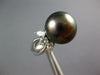 LARGE .75CT DIAMOND & AAA TAHITIAN PEARL PLATINUM ROUND & PEAR SHAPE LOVE RING
