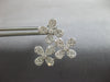 LARGE 2.08CT DIAMOND 18KT WHITE GOLD FLOWER 4 LEAF CLOVER STUD HANGING EARRINGS