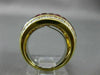 ESTATE WIDE 5.30CT DIAMOND & AAA RUBY 18K YELLOW GOLD INVISIBLE ANNIVERSARY RING
