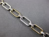 1.08CT DIAMOND 14KT 2 TONE GOLD 3D ROUND OVAL LINK BY THE YARD TENNIS BRACELET
