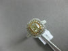ESTATE 1.66CT WHITE & FANCY YELLOW DIAMOND 14KT TWO TONE GOLD 3D ENGAGEMENT RING