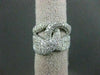 ESTATE EXTRA LARGE 2.92CT ROUND CUT DIAMOND 14KT WHITE GOLD WOVEN INFINITY RING