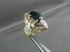 ANTIQUE LARGE 5.70CT DIAMOND & AAA EXTRA FACET SAPPHIRE 18KT YELLOW GOLD RING