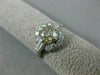 ANTIQUE 1.25CT WHITE & CHOCOLATE FANCY DIAMOND PLATINUM 3 STONE ENGAGEMENT RING