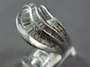 ESTATE EXTRA LARGE 3.65CT DIAMOND 18K WHITE GOLD ROUND & BAGUETTE SWIRL FUN RING