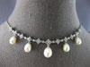 LARGE .80CT DIAMOND & AAA PEARL 14KT WHITE GOLD GRADUATING CHANDELIER NECKLACE