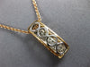 ESTATE 2.25CT DIAMOND & AAA EMERALD CUT CITRINE 14KT 2 TONE GOLD 3D HALO PENDANT