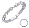 .45CT DIAMOND 14KT WHITE GOLD 3D ROUND SEMI ETERNITY WEDDING ANNIVERSARY RING