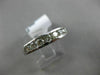 ESTATE .72CT DIAMOND 14KT WHITE GOLD 3D 7 STONE CHANNEL WEDDING ANNIVERSARY RING