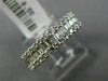 ESTATE .55CT DIAMOND 18KT WHITE GOLD 3D CLASSIC 3 ROW WEDDING ANNIVERSARY RING
