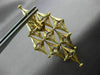 ESTATE EXTRA LARGE 2.08CT DIAMOND 18KT YELLOW GOLD 3D ETOILE CLIP ON EARRINGS