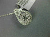 ESTATE .60CT DIAMOND 18KT WHITE GOLD 3D CLUSTER ROUND ETOILE TEAR DROP PENDANT