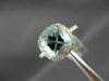 ESTATE LARGE 2.50CT DIAMOND & AAA AQUAMARINE 14KT WHITE GOLD 3D ENGAGEMENT RING