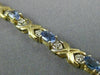 ESTATE 3.38CT DIAMOND & AAA TANZANITE 14KT TWO TONE GOLD 3D LOVE BRACELET #6156