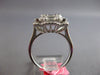 LARGE 1.88CT DIAMOND 18KT WHITE GOLD 3D ROUND & BAGUETTE FLOWER SQUARE FUN RING