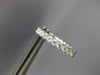 ESTATE WIDE .82CT DIAMOND 14K WHITE GOLD INSIDE OUT OVAL HUGGIE HANGING EARRINGS