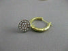 ESTATE PAVE DIAMOND 14K WHITE YELLOW 2 TONE GOLD REMOVABLE HOOP EARRINGS #20819
