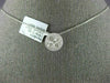 ESTATE LARGE 1.03CT DIAMOND 18KT WHITE GOLD ROUND CLUSTER HALO FLOATING PENDANT