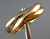 ESTATE LARGE 14KT TRI COLOR GOLD 3D TRINITY LOVE WEDDING ANNIVERSARY RING #27408