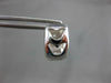 ESTATE .40CT DIAMOND 14KT WHITE GOLD 3D FLOWER HUGGIE FRIENDSHIP EARRINGS #3827
