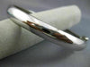 ESTATE WIDE 14KT WHITE GOLD 3D CLASSIC HANDCRAFTED 8MM BANGLE BRACELET #26198