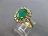 LARGE 2.15CT DIAMOND & AAA EMERALD 14KT YELLOW GOLD 3D ROUND & OVAL RING #28144