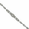 LARGE 4.2CT DIAMOND 18KT WHITE GOLD ROUND & BAGUETTE LOVE KNOT TENNIS BRACELET