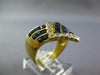 LARGE 3.8CT DIAMOND & AAA SAPPHIRE 18K YELLOW GOLD PRINCESS & ROUND V SHAPE RING