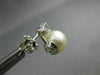 LARGE .55CT DIAMOND & AAA SOUTH SEA PEARL 14KT WHITE GOLD CLASSIC STUD EARRINGS