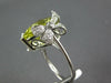 LARGE 10.94CT DIAMOND & LEMON QUARTZ 14KT WHITE GOLD PEAR SHAPE DOUBLE BOW RING