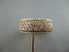 ESTATE WIDE 1.33CT WHITE & PINK DIAMOND 18K WHITE & ROSE GOLD ANNIVERSARY RING