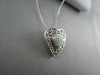 ESTATE .30CT DIAMOND 14KT YELLOW GOLD & 925 SILVER HEART FILIGREE PENDANT #21980