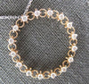 .48CT DIAMOND 14KT WHITE & ROSE GOLD 3D FILIGREE CIRCLE OF LIFE LOVE PENDANT