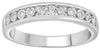 .10CT DIAMOND 14KT WHITE GOLD 3D ROUND SEMI ETERNITY CHANNEL ANNIVERSARY RING