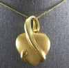 ESTATE LARGE 18KT YELLOW GOLD MATTE & SHINY ITALIAN HEART SHAPE PENDANT #28063