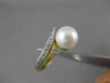 ANTIQUE DIAMOND 8MM SOUTH SEA PEARL 18KT W YELLOW GOLD SWIRL COCKTAIL RING #1012