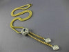 ESTATE .72CT DIAMOND & AAA SAPPHIRE 14K YELLOW GOLD FLOWER LARIAT NECKLACE 21669