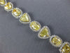 EXTRA LARGE 22.15CT WHITE & FANCY YELLOW DIAMOND 18KT WHITE GOLD TENNIS BRACELET