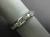 ESTATE .48CT DIAMOND 14KT WHITE GOLD 3D CHANNEL WEDDING ANNIVERSARY RING #18145