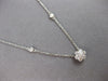 ESTATE .90CT DIAMOND 14KT WHITE GOLD 3D FLOWER BY THE YARD LOVE NECKLACE #27599