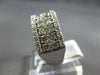 LARGE 1.97CT DIAMOND 14KT WHITE GOLD CLASSIC MULTI ROW WEDDING ANNIVERSARY RING