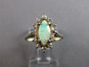 ESTATE .50CT DIAMOND & AAA OPAL 14KT WHITE GOLD MARQUISE & ROUND FUN RING #27557