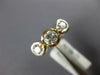 ESTATE .75CT DIAMOND 14KT 2 TONE GOLD ROUND 3 STONE SEMI BEZEL ENGAGEMENT RING