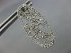 ESTATE .78CT DIAMOND 14KT WHITE GOLD OVAL OPEN FILIGREE CLIP ON HANGING EARRINGS