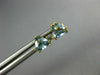 ESTATE .90CT AAA AQUAMARINE 14KT YELLOW GOLD 3D TRILLION STUD EARRINGS #25206
